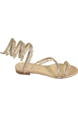 RENE CAOVILLA Schoenen, Dames, Geel, 37 EU, Elegante Sandalen voor Vrouwen