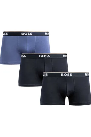 HUGO BOSS Ondergoed, Heren, Blauw, S, Katoen, Heren Boxershorts 3-Pack Katoen Set