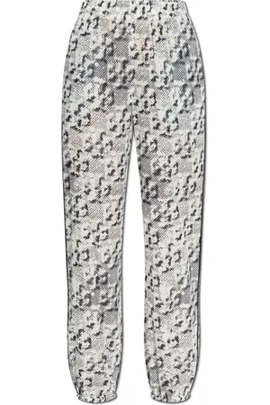 Tory Burch Broeken, Dames, Wit, M, Katoen, Loszittende broek
