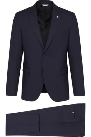Manuel Ritz Pakken, Heren, Blauw, 3Xl, Blauwe Jurkjas met Sigarettenbroek