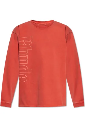 Rhude Sweatshirts & Hoodies, Heren, Rood, 2Xl, Katoen, Bedrukte sweatshirt