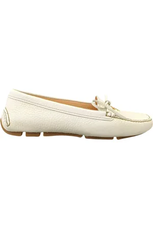 Prada Schoenen, Dames, Wit, 38 EU, Klassieke Instaploafer Schoen