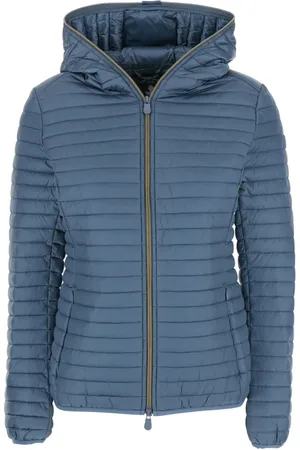 save the duck Jassen, Dames, Grijs, S, Grijze Gewatteerde Jas met Capuchon