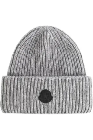Moncler Accessoires, unisex, Grijs, ONE Size, Kasjmier, Luxe Grijze Kasjmier Mut