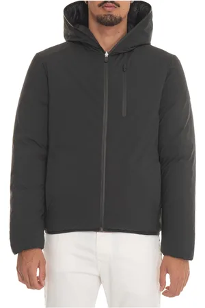 save the duck Jassen, Heren, Zwart, XL, Polyester, Omkeerbare Harrington Jas met Capuchon