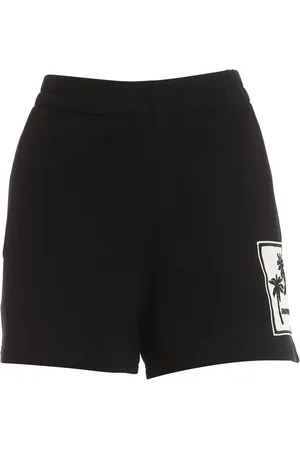 Moncler Korte broeken, Dames, Zwart, M, Katoen, Katoenen Shorts