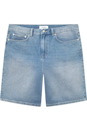 Les Deux Korte broeken, Heren, Blauw, W31, Denim, Gewassen Denim Shorts