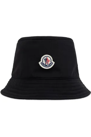 Moncler Accessoires, Dames, Zwart, M, Katoen, Hoed met logo patch