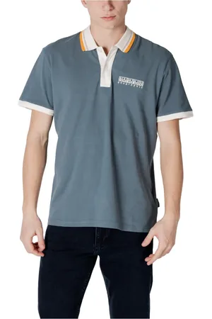 Napapijri Tops, Heren, Groen, L, Katoen, Groene Klassieke Polo Shirt voor Mannen