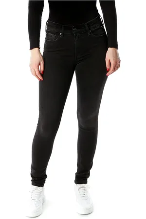 Replay Jeans, Dames, Zwart, W30 L32, Denim, Luzien Skinny Jeans