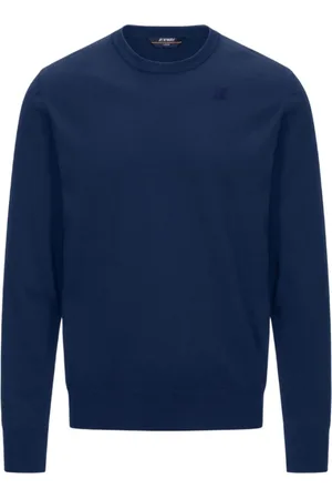 K-Way Truien, Heren, Blauw, M, Katoen, Blauw Crew Neck Katoenen Shirt