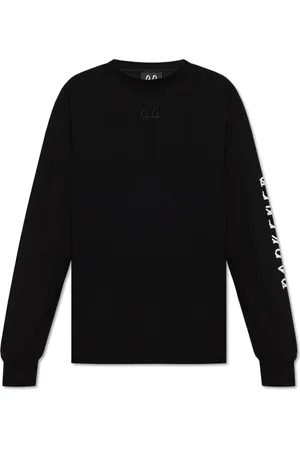 44 Label Group Tops, Heren, Zwart, M, Katoen, Long Sleeve Cotton T-Shirt