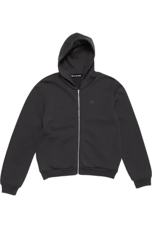Acne Studios Sweatshirts & Hoodies, Dames, Zwart, M, Katoen, Sweatshirt met rits