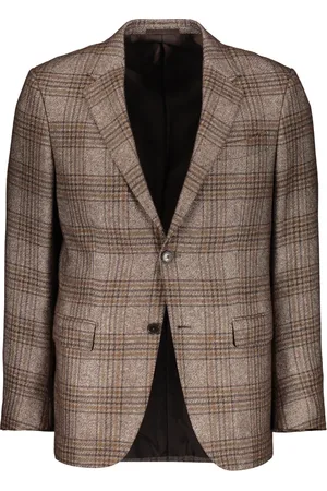 Ermenegildo Zegna Jassen, Heren, Bruin, 2Xl, Klassieke Revers Kraag Jas