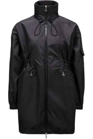 Moncler Jassen, Dames, Zwart, S, Nylon, Waterafstotende Parka Jas