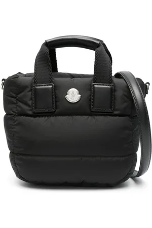 Moncler Tassen, Dames, Zwart, ONE Size, Katoen, Zwarte, waterafstotende micro tote bag Caradoc - Zwart