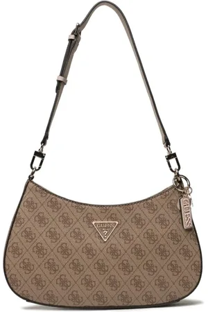 Guess Tassen, Dames, , ONE Size, Leer, Logo Schoudertas Noelle - All Over