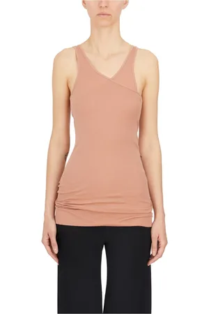 Rick Owens Tops, Dames, Roze, S, Katoen, Cotton Tanktop