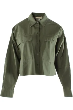 Max Mara Blouses & Shirts, Dames, Groen, M, Katoen, Groene Katoenen Blouse Carter 245111011