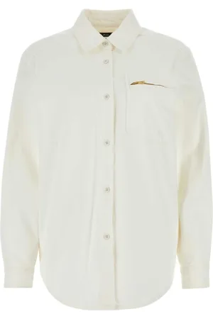 A.P.C. Blouses & Shirts, Dames, Wit, S, Denim, Tina Shirt