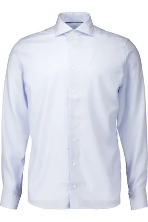 Eton Overhemden, Heren, Blauw, S, Lichtblauw overhemd lange mouw
