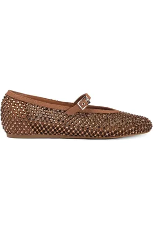 LE SILLA Schoenen, Dames, , 40 EU, Satijn, Kristal Mesh Ballerina Schoenen