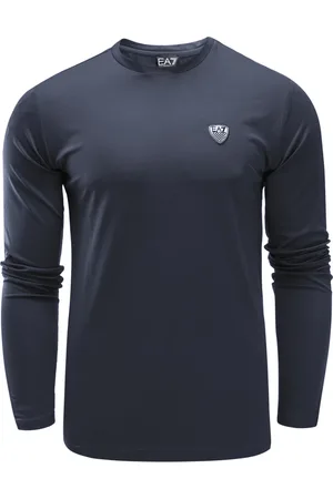 EA7 Tops, Heren, Blauw, M, Heren Longsleeve Shirt