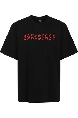 44 Label Group Tops, Heren, Zwart, S, Katoen, Zwart T-shirt