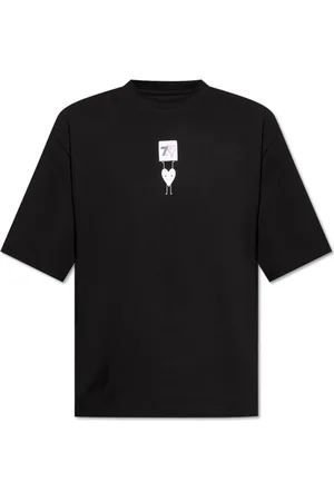 EA7 Tops, unisex, Zwart, S, Katoen, T-shirt uit de collectie