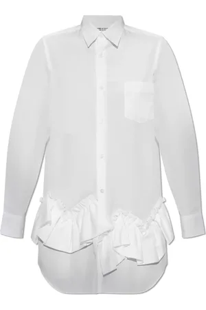 Comme des Garçons Blouses & Shirts, Dames, Wit, S, Katoen, Lange shirt