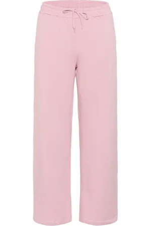 Saint Tropez Broeken, Dames, Roze, 2Xl, Katoen, Roze Nectar Sweat Pants met Brede Elastische Tailleband
