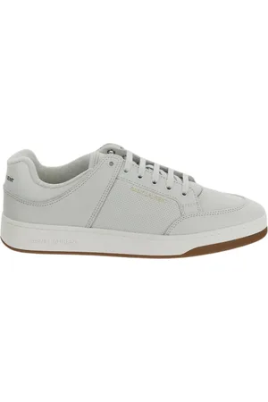 Saint Laurent Schoenen, Heren, Wit, 41 EU, Leer, Leren Sneakers