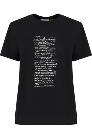 Moncler Tops, Dames, Zwart, S, Katoen, Alone T-shirt