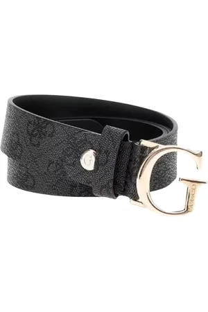 Guess Accessoires, Dames, Zwart, M, Leer, Noelle Logo ADJ Pant Belt