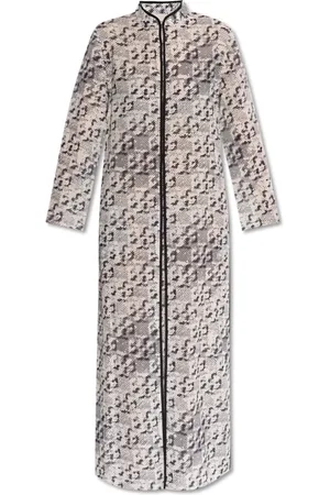 Tory Burch Kleedjes, Dames, , L, Katoen, Jurk met zijsplitten