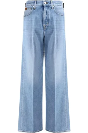 Jacob Cohen Jeans, Dames, Blauw, W30, Moderne Wide Leg Jeans met Vijf Zakken