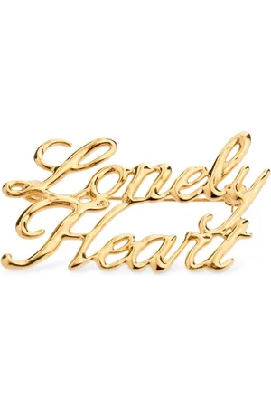 Jil Sander Accessoires, Dames, Geel, ONE Size, Lonely Heart Gouden Pin