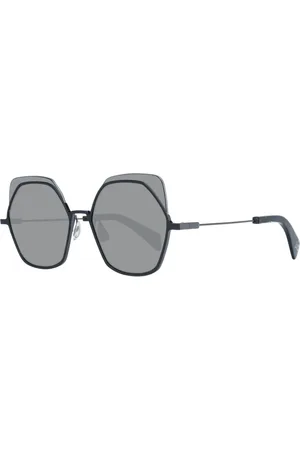 YOHJI YAMAMOTO Accessoires, Dames, Zwart, ONE Size, Zwarte Dames Zonnebril met Uva/Uvb Bescherming