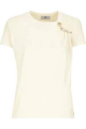 Elisabetta Franchi Tops, Dames, Geel, M, Gele T-shirts en Polos