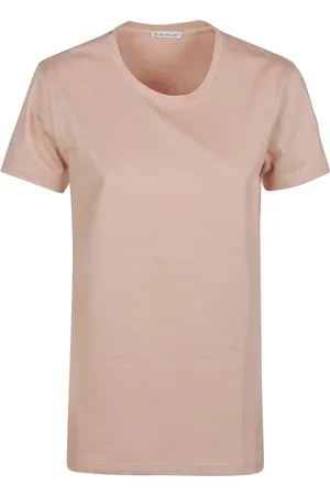 Moncler Tops, Dames, Roze, S, Katoen, T-Shirts
