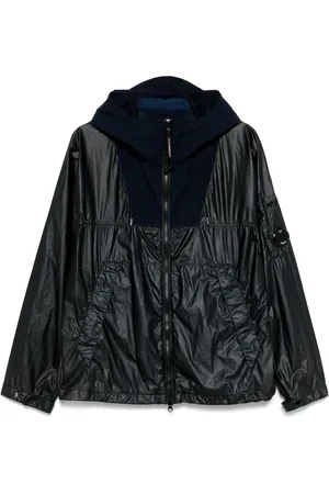C.P. Company Jassen, Heren, Blauw, L, Blauwe Jassen met Verstelbare Capuchon