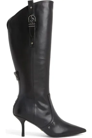 Stuart Weitzman Schoenen, Dames, Zwart, 38 1/2 EU, Leer, Maverick 75 Boot