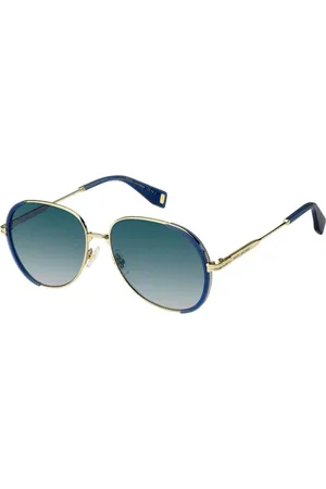 Marc Jacobs Accessoires, Dames, Geel, ONE Size, Gouden Metalen Zonnebril