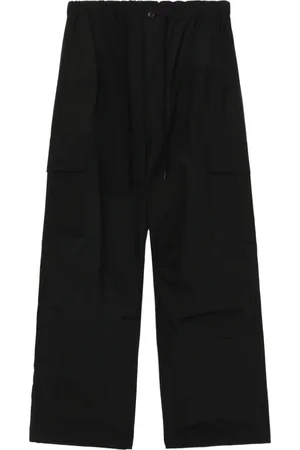 Comme des Garçons Broeken, Heren, Zwart, S, Katoen, Wijde Pijpen Broek