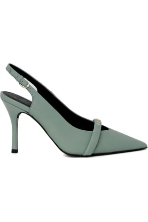Furla Schoenen, Dames, Groen, 36 EU, Leer, Leren pumps met spitse neus