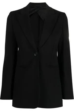 Max Mara Jassen, Dames, Zwart, L, Zwarte Viscose Blazer