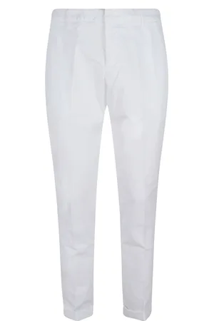 Dondup Broeken, Heren, Wit, W32, Katoen, Witte Broek voor Mannen