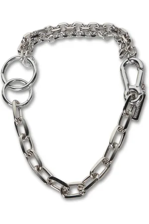 Dsquared2 Accessoires, Dames, Grijs, ONE Size, Moderne stalen ketting met knevelsluiting