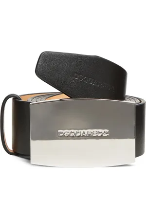 Dsquared2 Accessoires, Heren, Zwart, 105 CM, Leer, M802 Riem