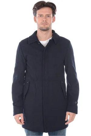 D.A. Daniele Alessandrini Mantels, Heren, Blauw, L, Polyester, JAS JAS Cappotto FLR